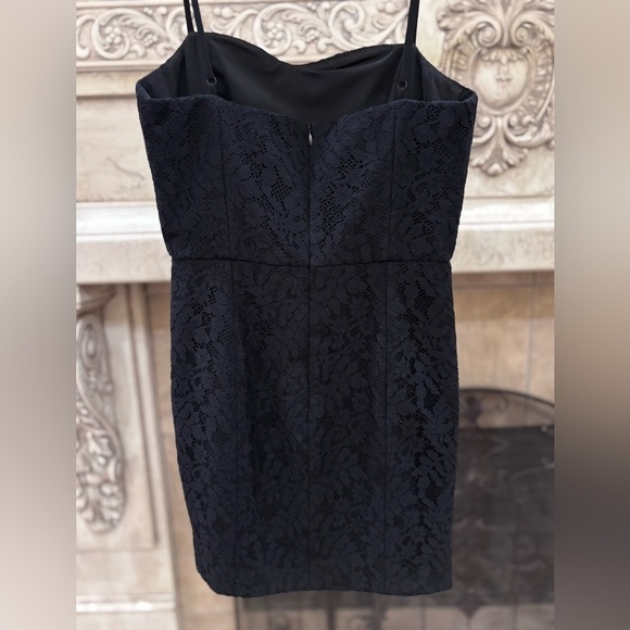 French Connection Black Lace Dress Size 6 - Picture 3 of 12